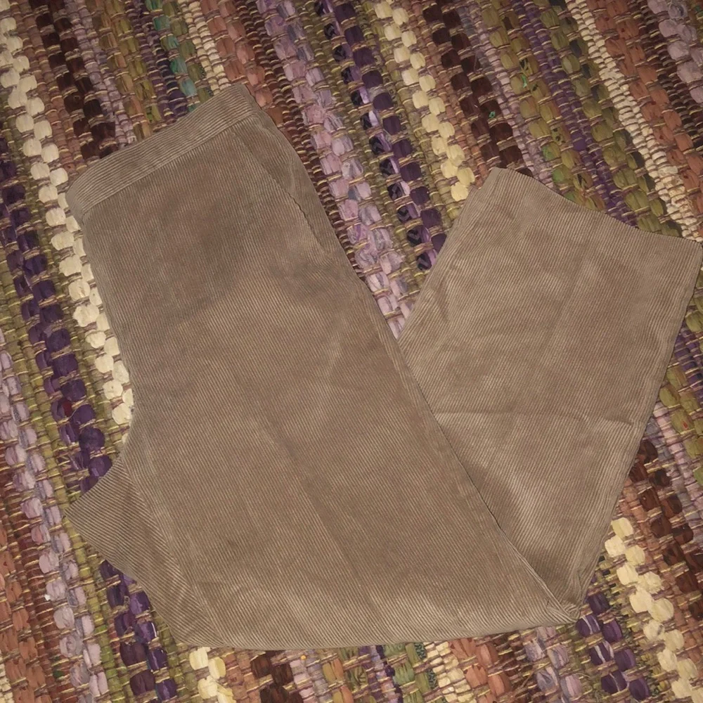 Tan cords- elastic back- 10 petite, pockets- Alfred Dunner